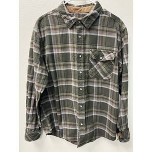 CQR Men's Button Down Shirt‎ Size L Flannel
